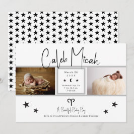 おひつじ座の星の写真 赤ちゃんの誕生のお知らせ 招待状