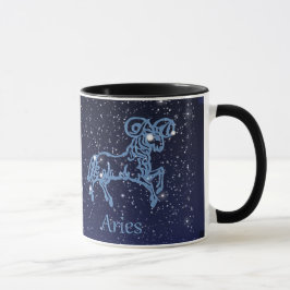 おひつじ座の星座と星 マグカップ