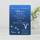 おひつじ座の星座ギャラクシーパーティー招待状 招待状 (スタンド正面)