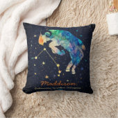 おひつじ座の星座 十二宮 水彩 星 銀河 クッション (ブランケット)