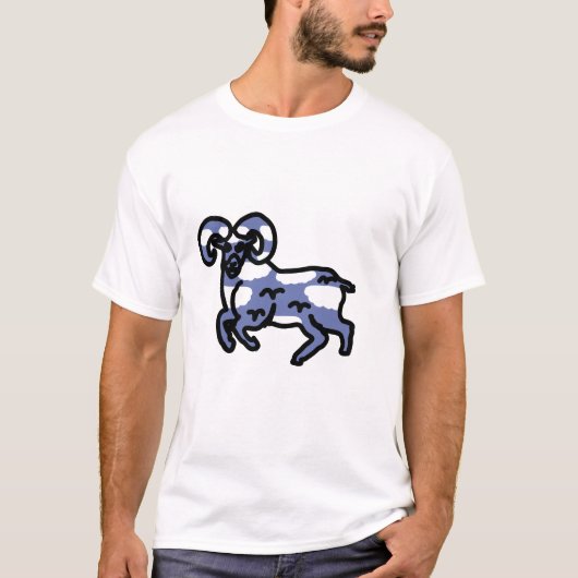 おひつじ座の羊の星座Tシャツ - 強いおひつじ座のエネルギー Tシャツ (正面)