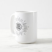 おひつじ座の羊、幸せな3月の誕生日、4月の星座 コーヒーマグカップ (正面左)