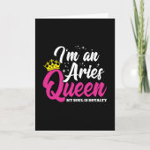 おひつじ座の誕生日女王 占星術 十二星座 3月 4月 カード (正面)