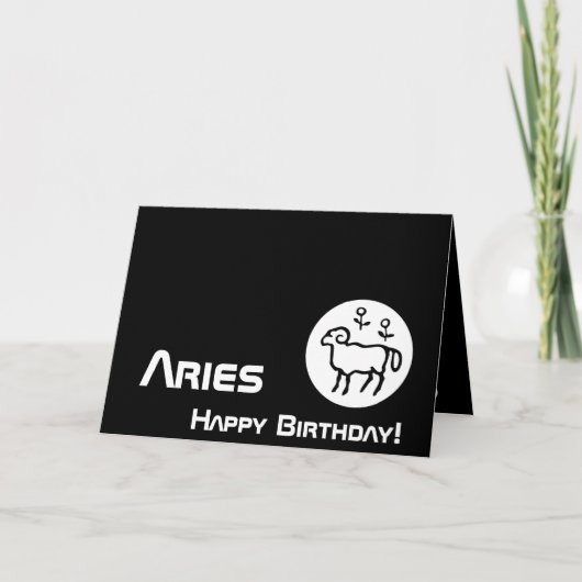 おひつじ座の誕生日!カスタマイズ- カード (正面)