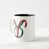 おひつじ座カスプ星占い〔占星術の〕十二宮図徴候 ツートーンマグカップ (正面左)