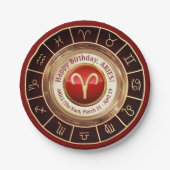 おひつじ座 – ラム記占星術の号 ペーパープレート (正面)