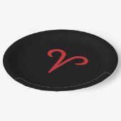 おひつじ座 ラム 赤い炎 3月 4月 占星術 十二星座 ペーパープレート (アングル)