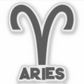 おひつじ座 大胆な星座 占い カスタム テキスト シール (正面)