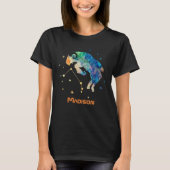 おひつじ座 星座 ゾディアック 水彩 星 ギャラクシー Tシャツ (正面)
