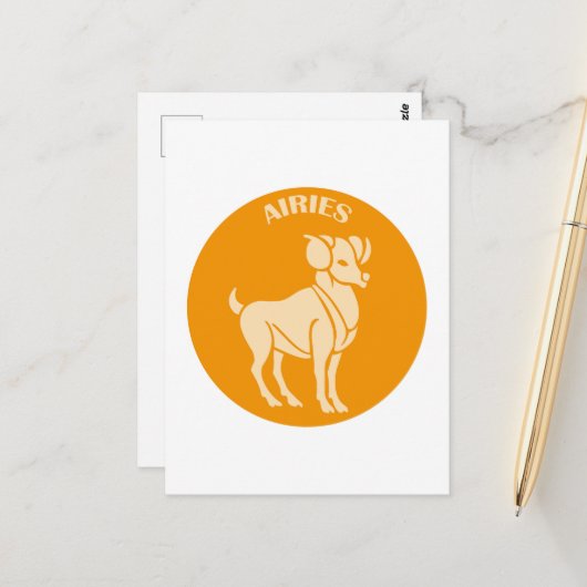 おひつじ座, 星座, 占星術, 十二星座 ポストカード (正面/裏面インサイチュ)