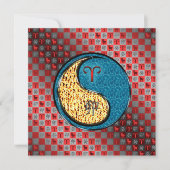 おひつじ座 & 水うさぎ年 カード (正面)