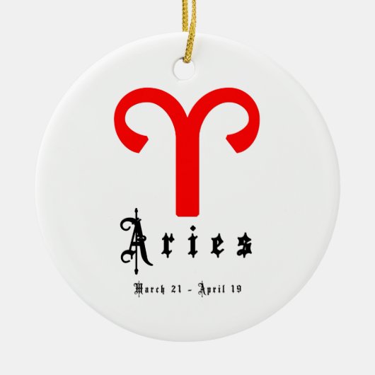 おひつじ座、3月21日~4月19日 セラミックオーナメント (正面)
