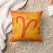 "おひつじ"ファイアサイン〔占星術の〕十二宮図装飾用クッション クッション (ブランケット)