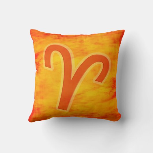 "おひつじ"ファイアサイン〔占星術の〕十二宮図装飾用クッション クッション (裏面)