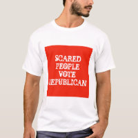 おびえさせていた人々の投票共和党員のTシャツ