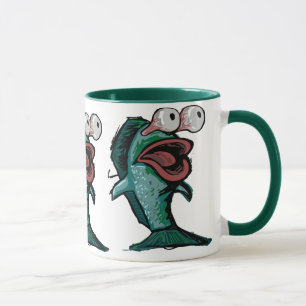 おびえさせていた魚 マグカップ