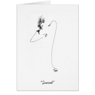 おびえさせている