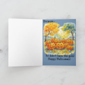 「おびえたジャック」子供たちのジョークのハロウィーン カード (内部)