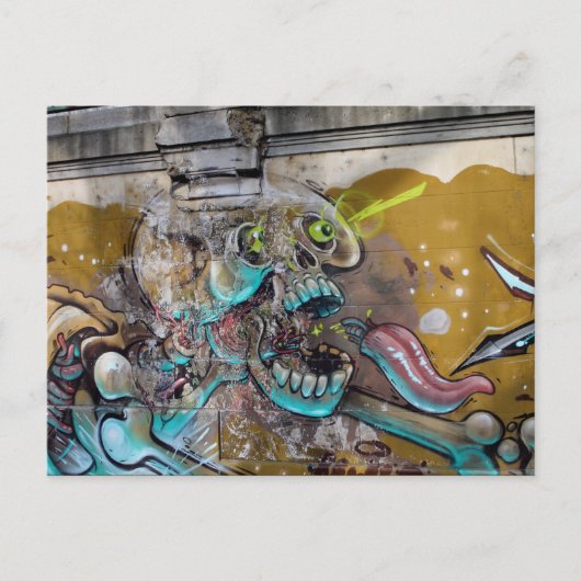 おびえたスカル ポストカード (正面)