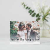 おふざけはやめて 私たち結婚するのよ 結婚写真 案内ポストカード (スタンド正面)