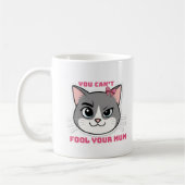 おふざけ猫マグ お母さん騙せない コーヒーマグカップ (左)