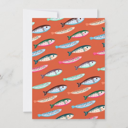 おふしぇりーにエンゲージされたファンキーなサーディン セーブ・ザ・デート 招待状 (裏面)