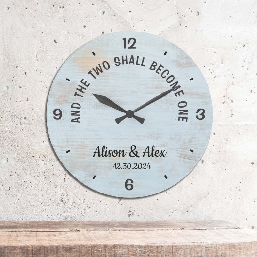 おふたりのための特別な時計「二人は一体となる」 ラージ壁時計