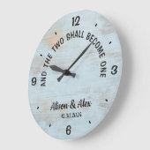 おふたりのための特別な時計「二人は一体となる」 ラージ壁時計 (傾斜)