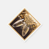 おふたりのエンゲージメントをお祝い！パーティーのナプキン！ スタンダードカクテルナプキン (角)