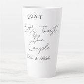 おふたりのエンゲージメントパーティーを祝って カフェラテマグ (正面)