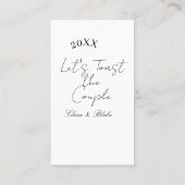 おふたりのエンゲージメントパーティーを祝って 名刺 (裏面)