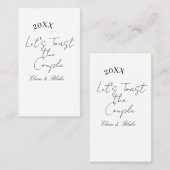 おふたりのエンゲージメントパーティーを祝って 名刺 (正面/裏面)