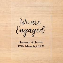 おふたりの名前と日付を美しいカリグラフィーで アクリル招待状