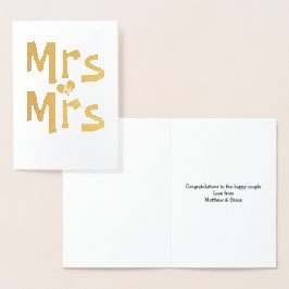 おふたりの結婚おめでとうございます 箔カード