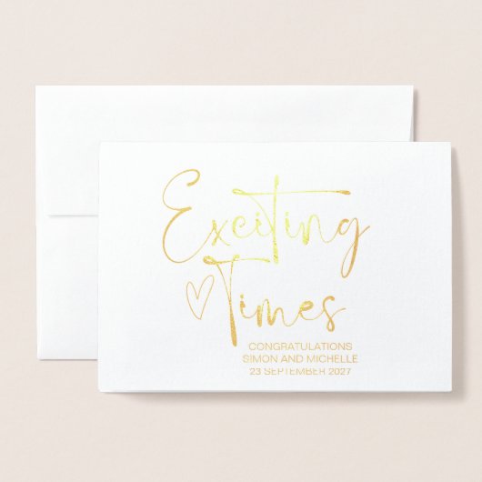 おふたりの結婚おめでとう！友人の結婚式 箔カード (封筒付き正面)