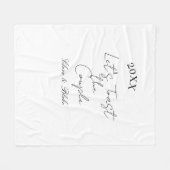 おふたりの結婚を祝って乾杯 フリースブランケット (正面(横))