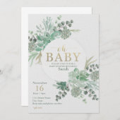 おべびーシャワーのご招待 招待状 (正面/裏面)