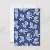 おぼうさん タコ ブルー 子供服＆インテリア サンキューカード (裏面)