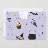 おぼっちゃまお誕生会 私たちの小さなボーちゃんはもうすぐ生まれるよ 写真 招待状 (裏面)