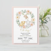 おぼっちゃまベビーシャワー招待状 | サファリ動物たち 招待状 (スタンド正面)