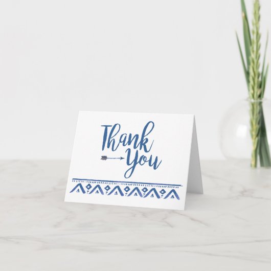 おぼっちゃま部族ベイビーシャワーの感謝 サンキューカード (正面)