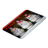 おぼつかれた子供たちを守る地蔵菩薩の石像列 - 日本 マグネット (左側)