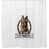 おまえがふざけない三つのこと – ドイツのシェパード シャワーカーテン (正面)