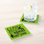 「おまえに呪文をかけたぞ」 ガラスコースター (アングル)