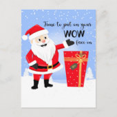 おまえのすごい顔をメリークリスマスカードに出す時間だ ポストカード (正面)