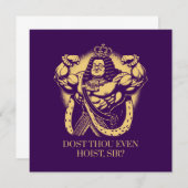 おまえはホイストでもやるのか、先生？」 ルイおもしろい14ジム 招待状 (正面/裏面)