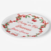 おまけのチェリーのリボン コケッタ ブライダルシャワー ペーパープレート (アングル)