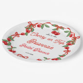 おまけのチェリーリボン コケッタ ブライダルシャワー ペーパープレート (アングル)