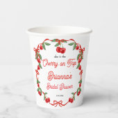 おまけのチェリー リボン コケッタ ブライダルシャワー 紙コップ (裏面)