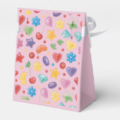 おまけボックス - ピンクのキャンディー & 星柄 ギフトボックス フェイバーボックス (裏面サイド)